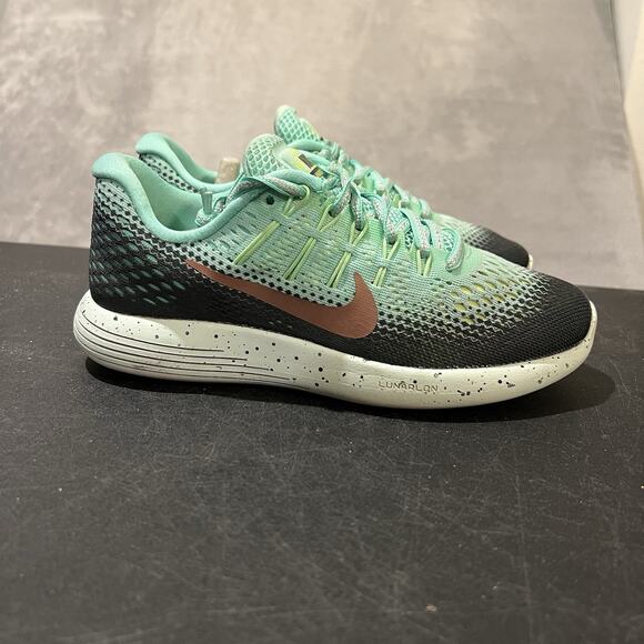 Nike Lunarglide 8 Womens 5 Glow Green 849569-300 Athletic Running Sneakers - Picture 1 of 10
